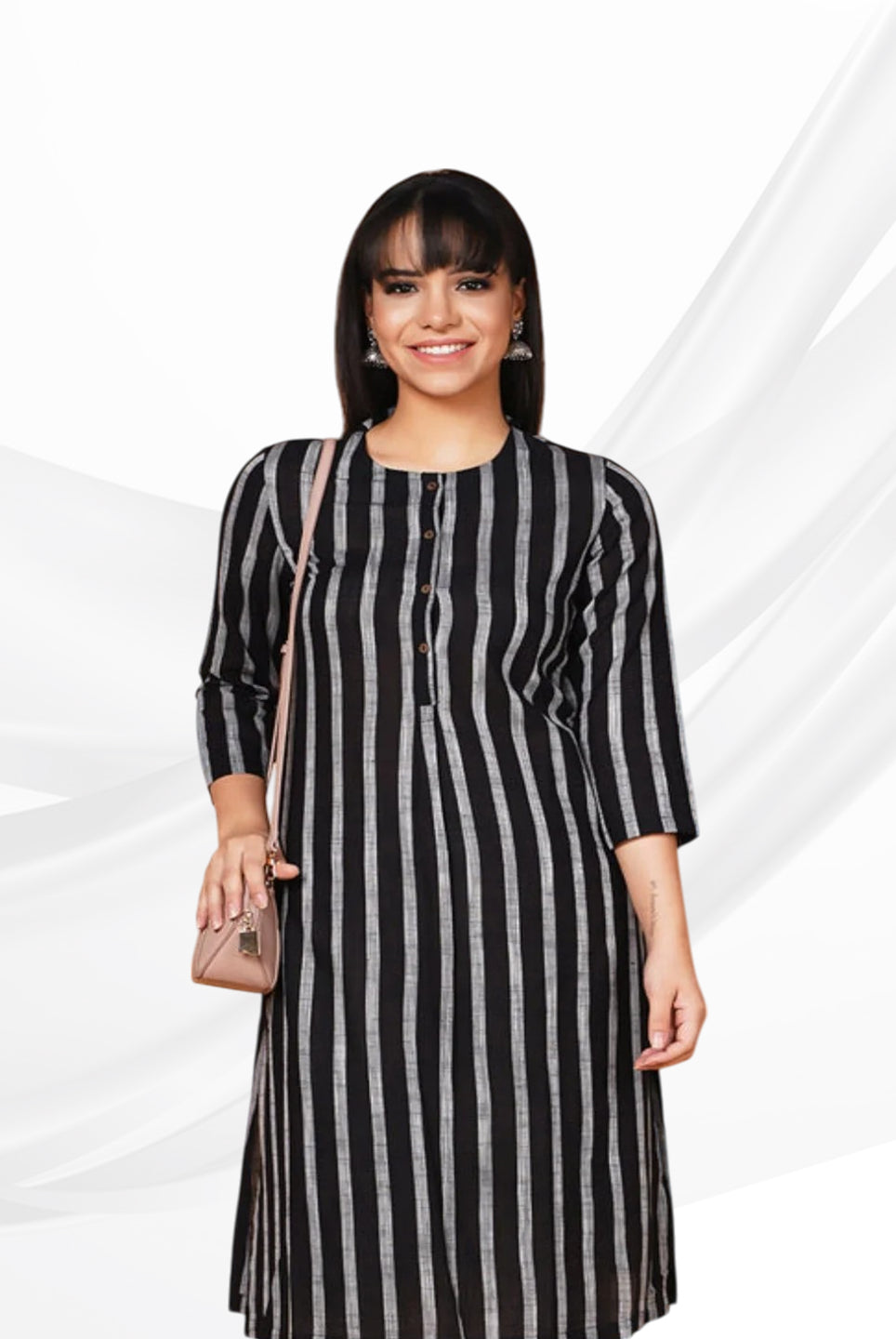 Simply Striped Straight Kurta+