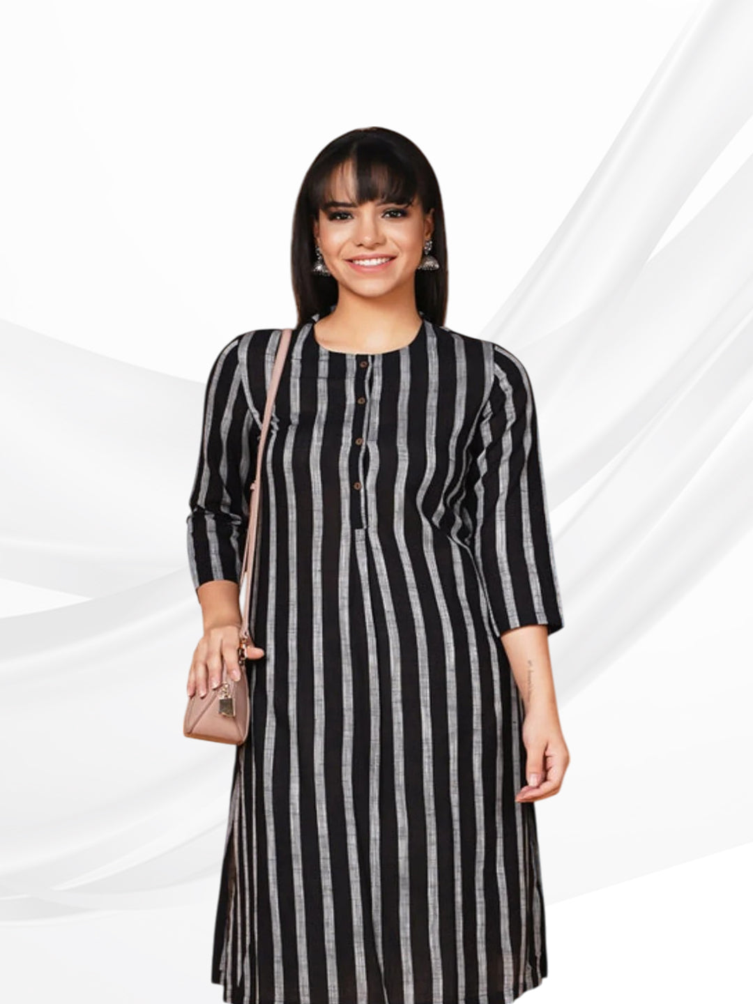 Simply Striped Straight Kurta+