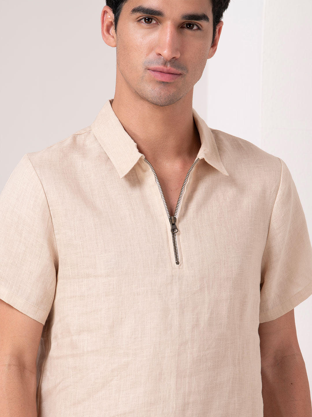 Beige Linen Loungewear