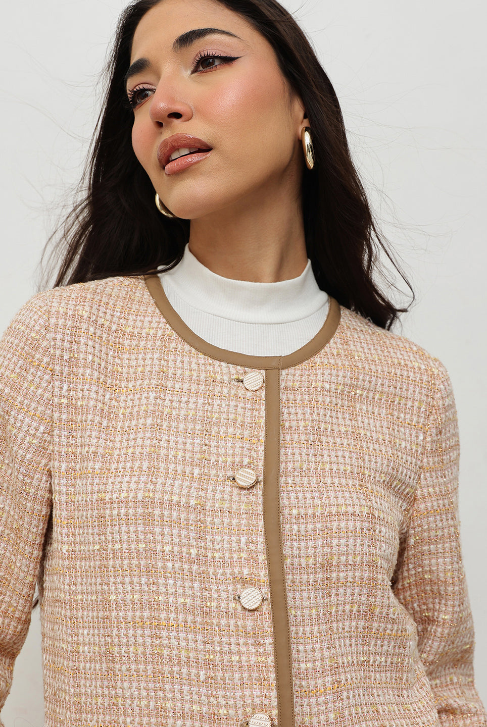 Beige Tweed Jacket