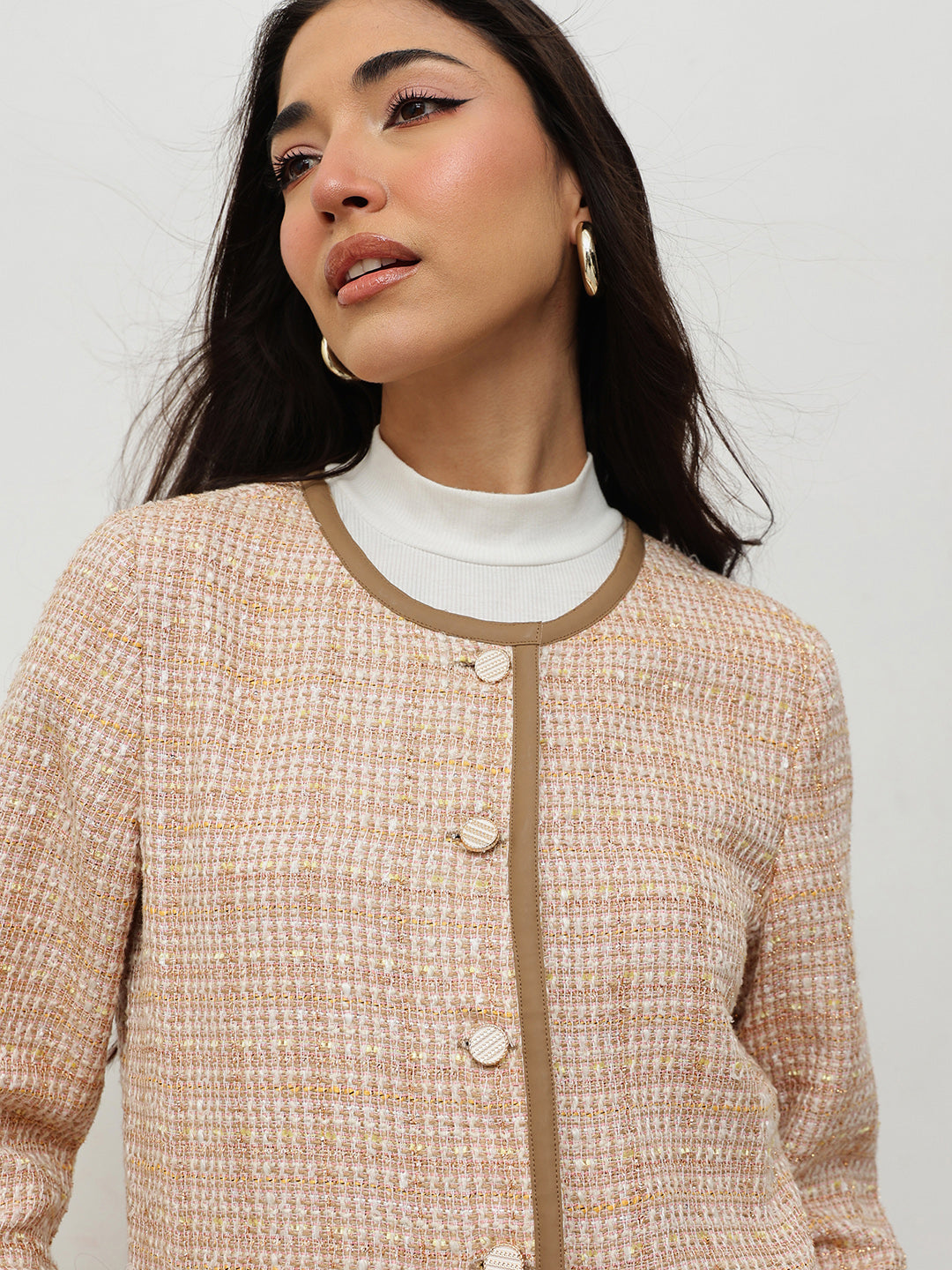 Beige Tweed Jacket