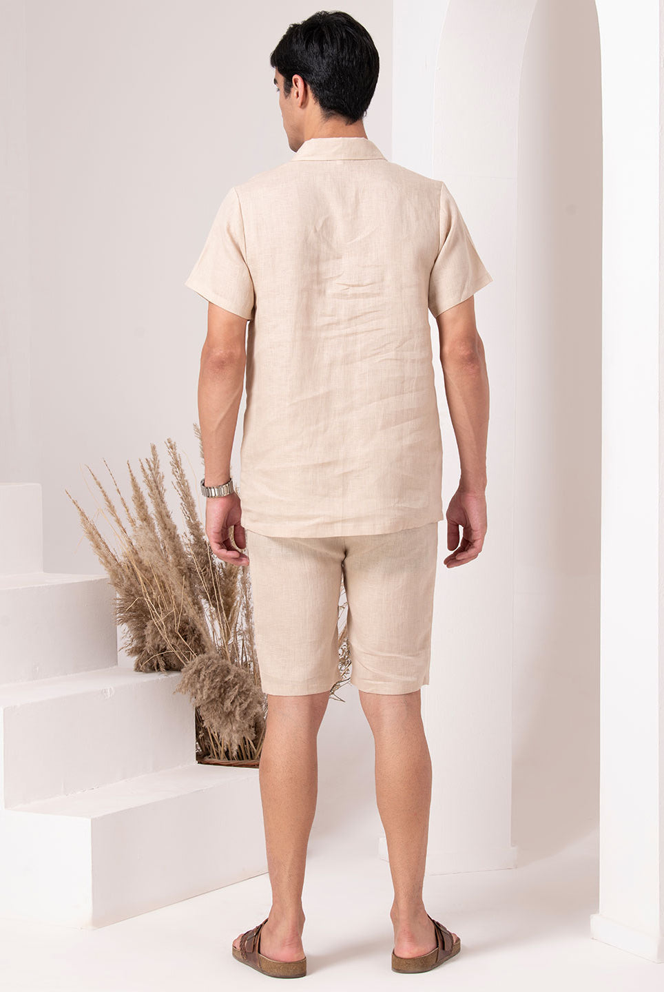 Beige Linen Loungewear