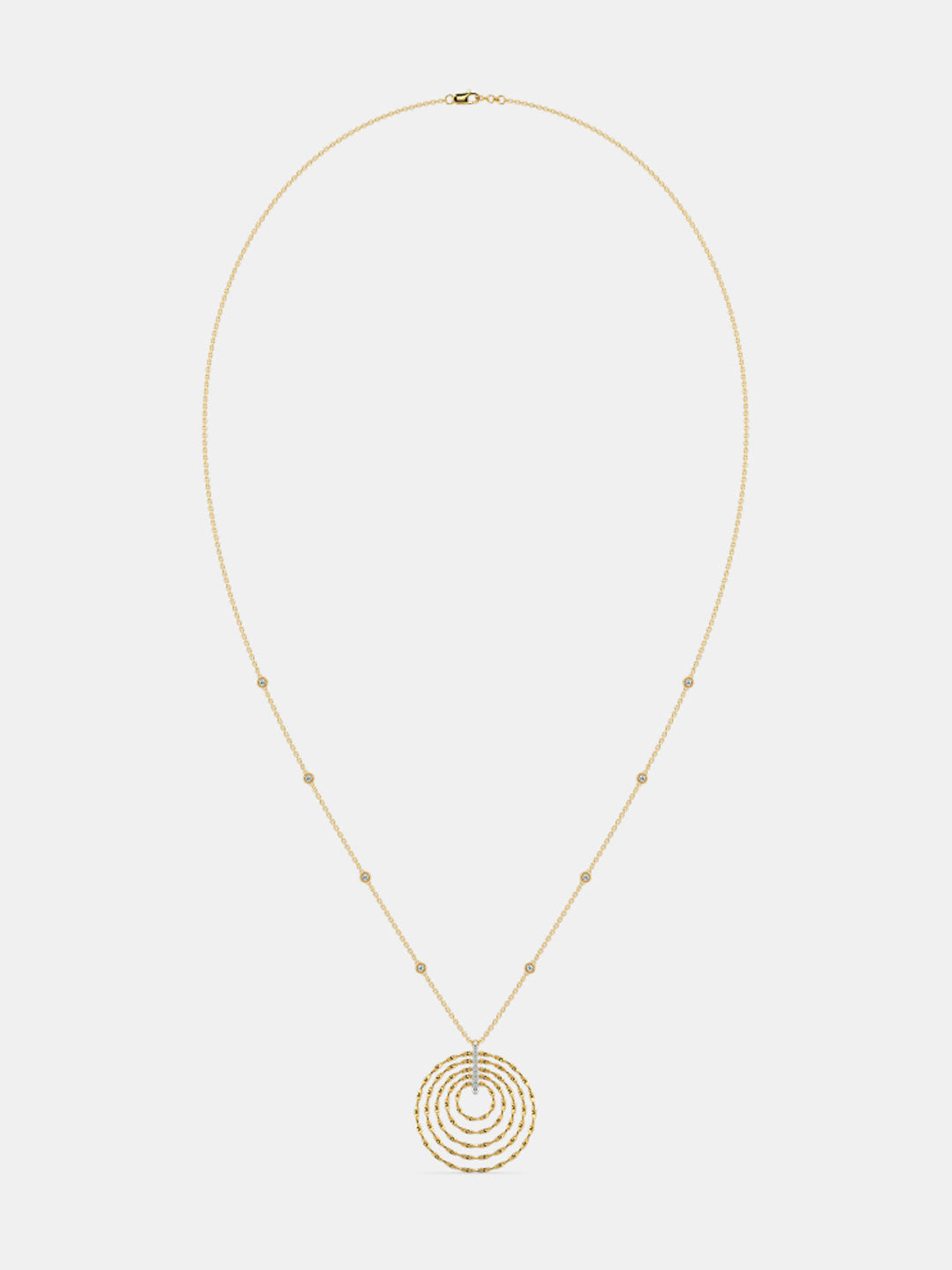 Golden Orbit Spiral Necklace