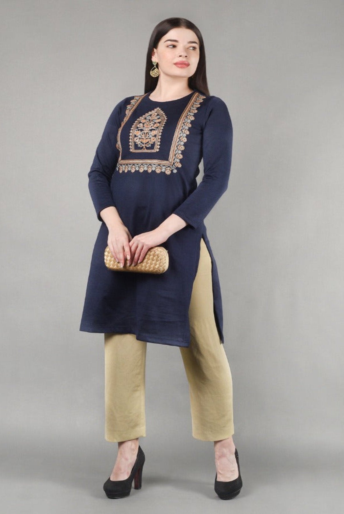 Yoke Embroidered Kurta