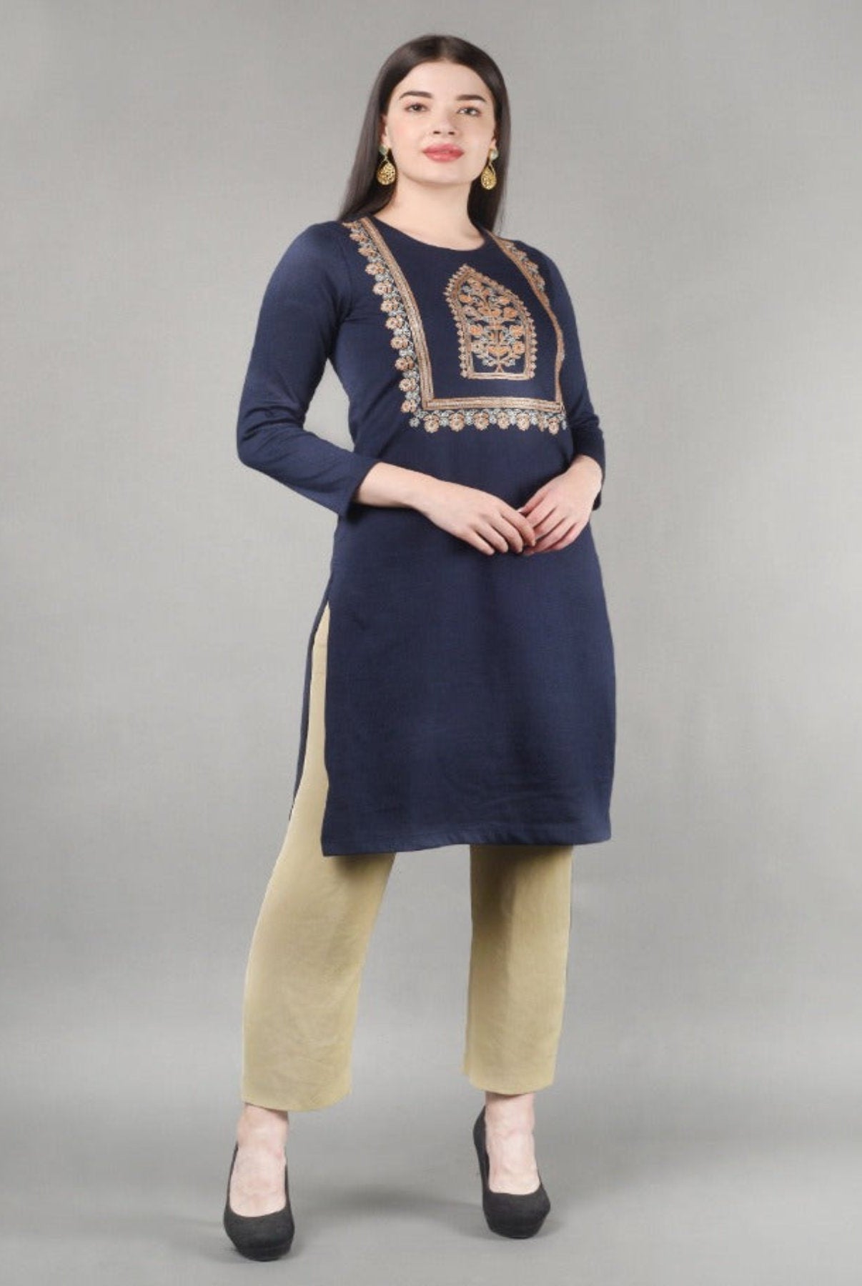 Yoke Embroidered Kurta