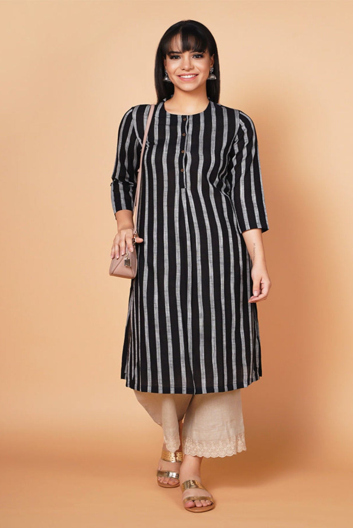 Simply Striped Straight Kurta+