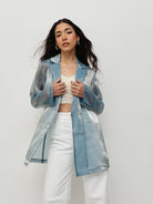 Blue Sheer Longline Blazer