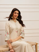 Ivory Embroidered Kurta Set