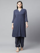 Ivory Sequins Embroidered Kurta Set