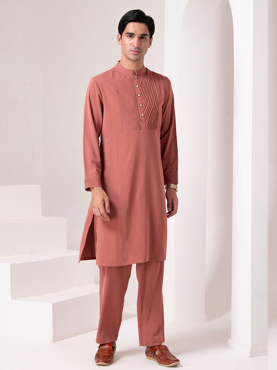 Rustic Rose Textured Kurta Set