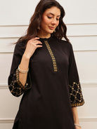 Midnight Elegance Embroidered Kurta Set