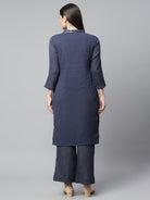 Ivory Sequins Embroidered Kurta Set