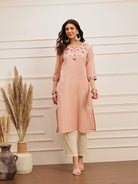 Blush Bloom Embroidered Kurta