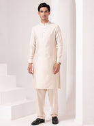 Sparkling Beige Festive Kurta Set