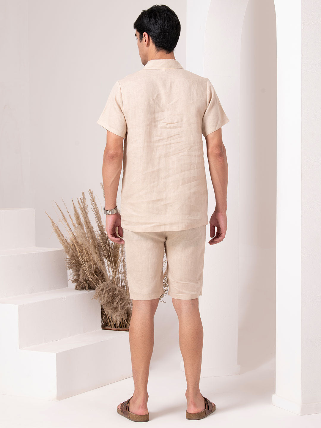 Beige Linen Loungewear