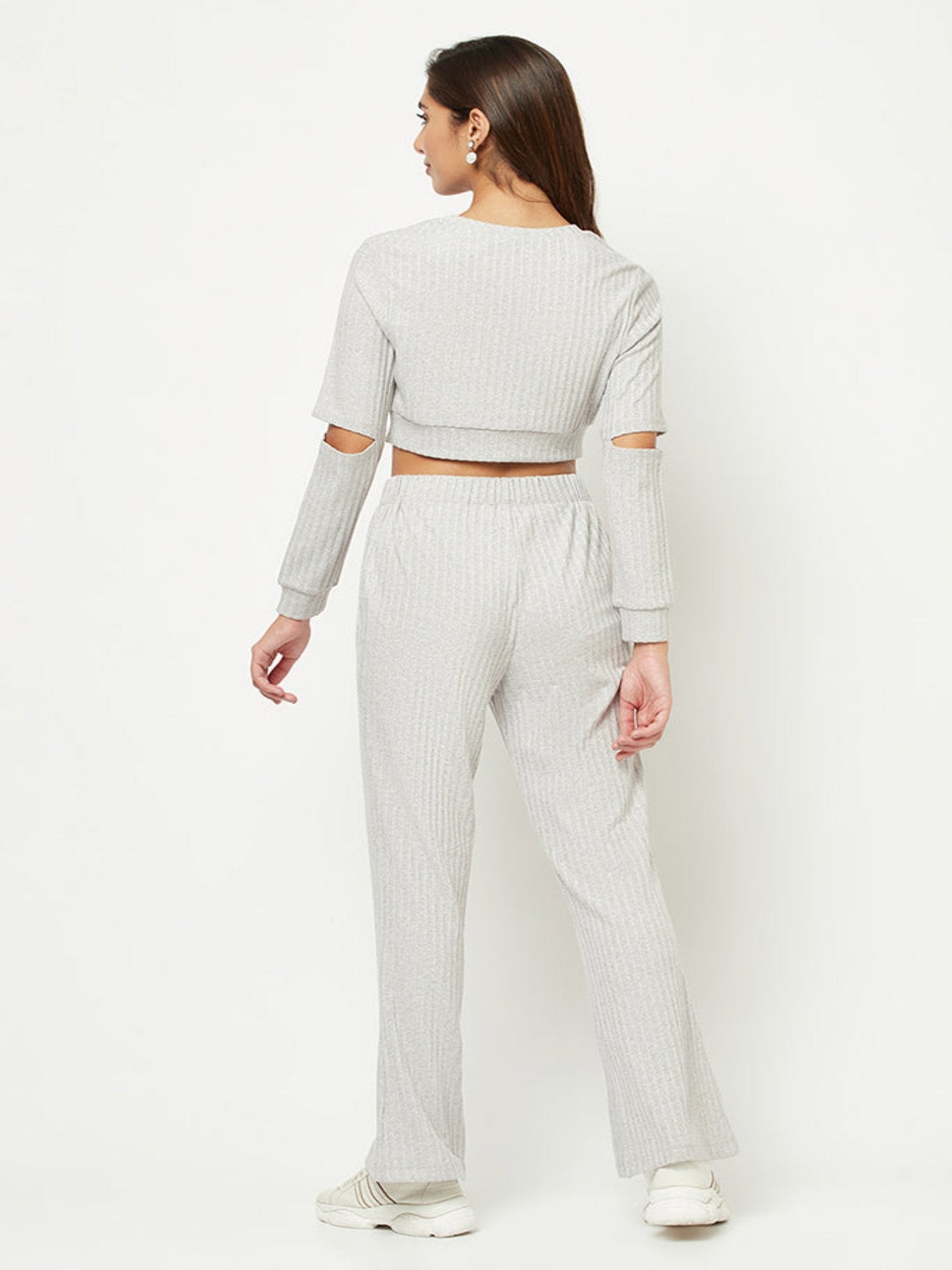 Light Grey Cut-out Co-ord Set