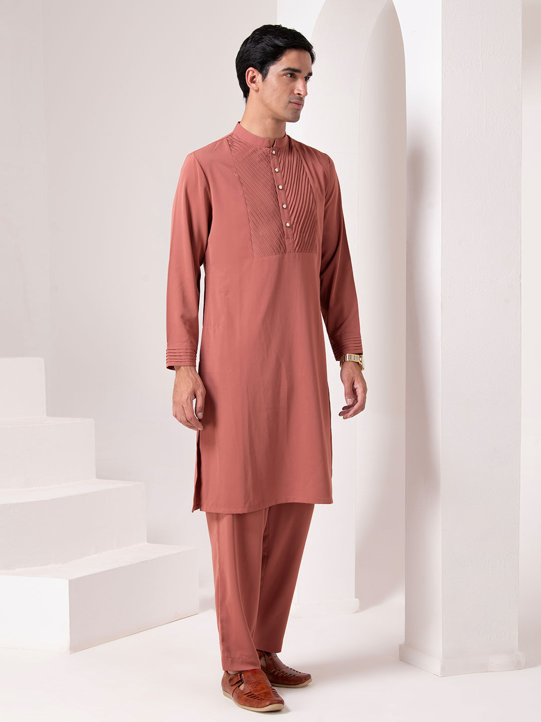 Rustic Rose Textured Kurta Set
