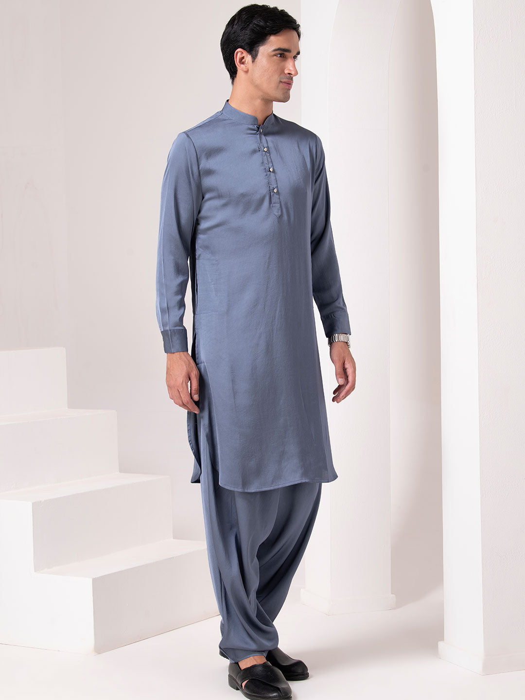 Muted Pathani Kurta Set
