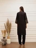Midnight Elegance Embroidered Kurta Set