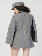 Winter Vintage Tweed Dress with Cap