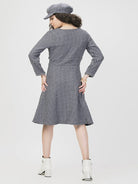 Winter Monochrome Tweed Dress