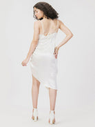 Ruched Satin Party Dress