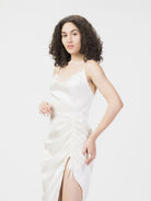 Ruched Satin Party Dress