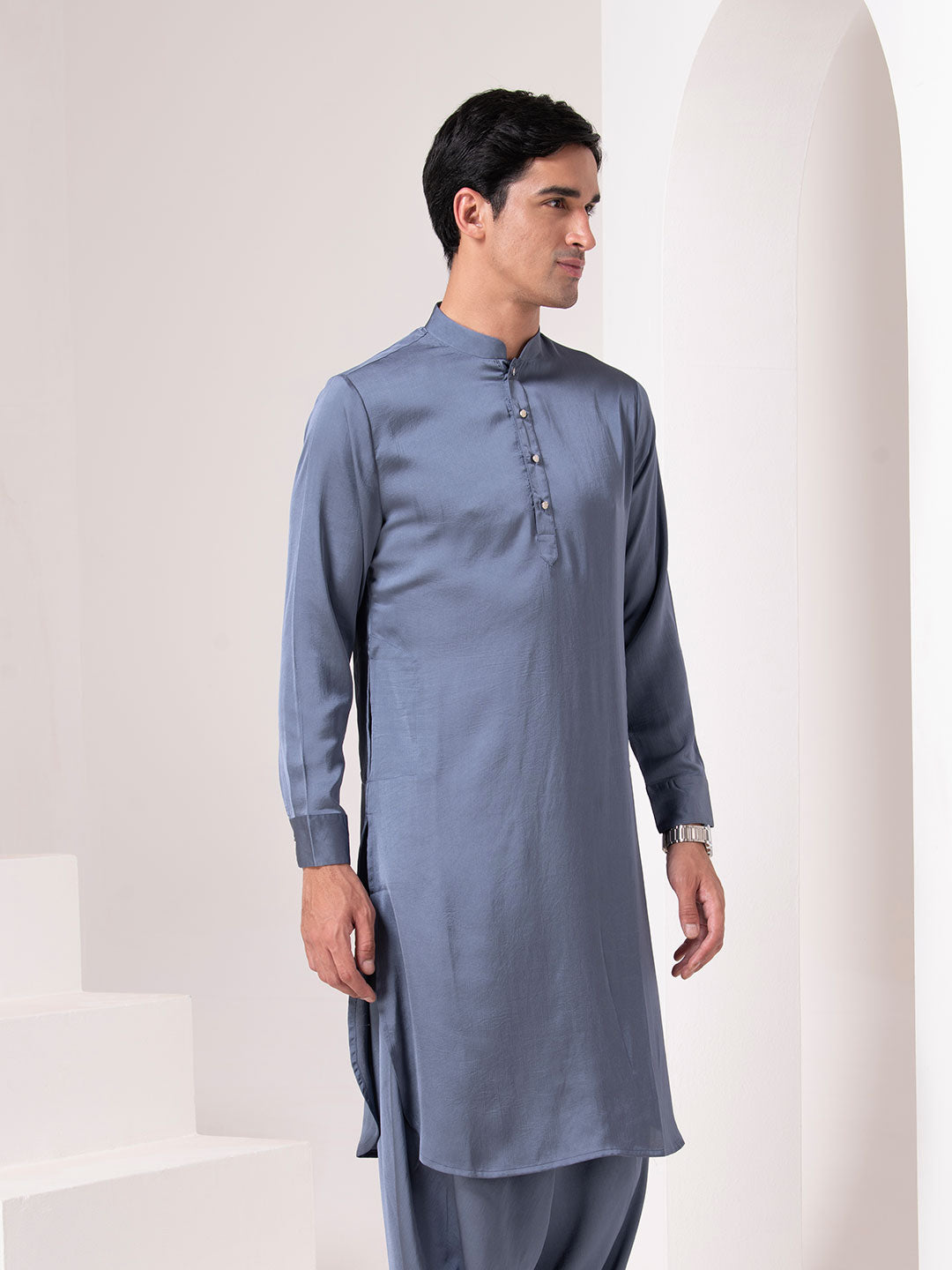 Muted Pathani Kurta Set
