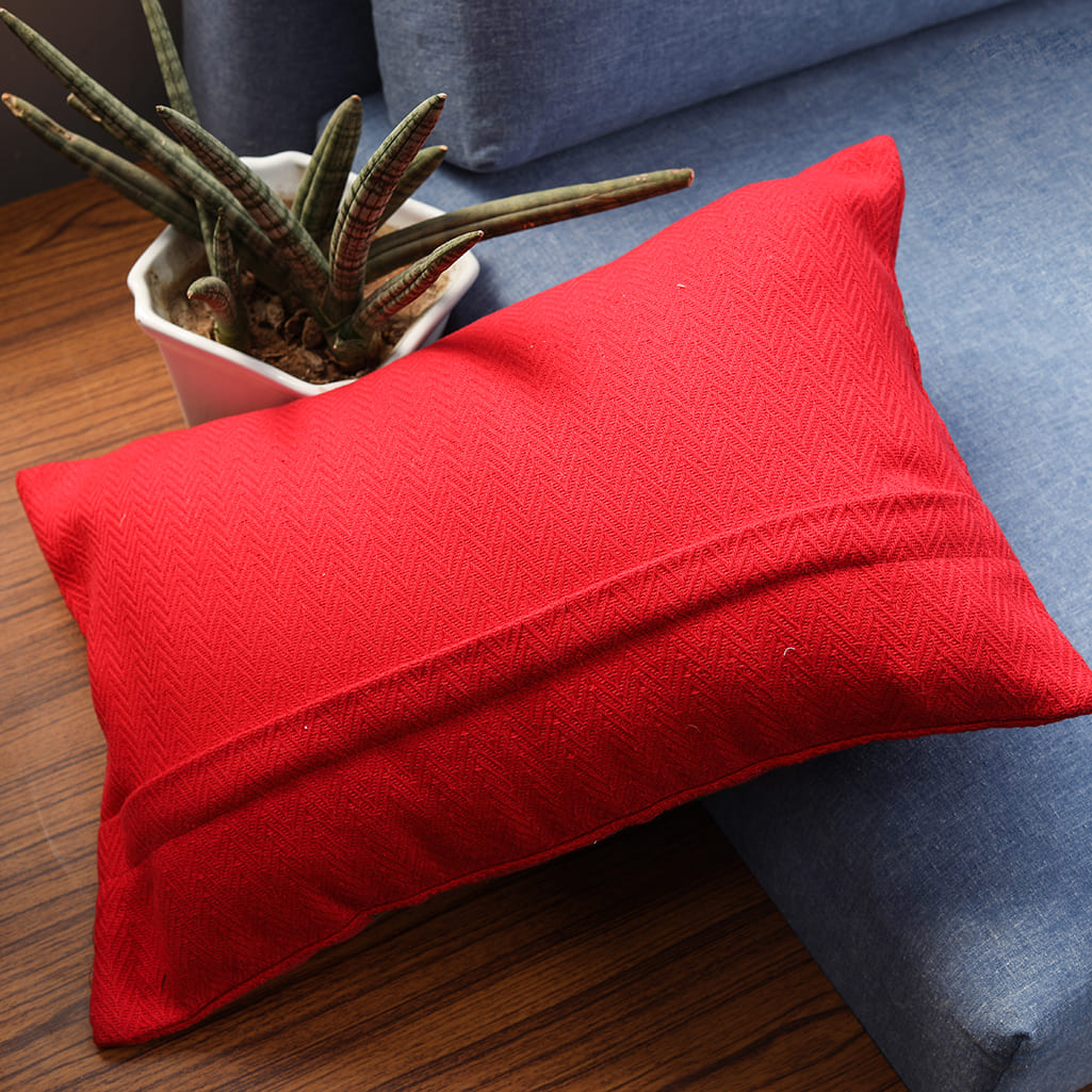 Textured Cushion In Floral Embroidered Design (pack of 1 Piece)